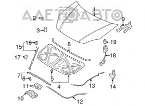 Bara de capota stanga Kia Soul 14-19