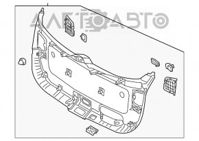 Capacul portbagajului inferior al usii Kia Sorento 14-15 rest beige, uzat.