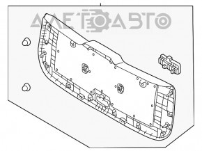 Обшивка двери багажника Kia Soul 14-19 черн, царапины