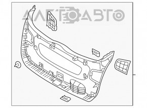 Capacul portbagajului inferior al usii Kia Sorento 16-20 negru.