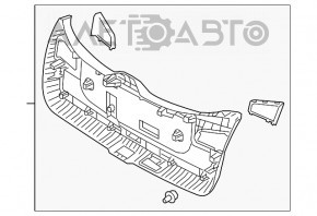 Capacul portbagajului inferior al usii Kia Niro 17-22, negru.