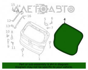 Уплотнитель резина двери багажника Hyundai Santa FE 19- новый OEM KOR