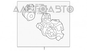 Blocarea de aprindere Kia Soul 14-19 nu are găuri de fabrică