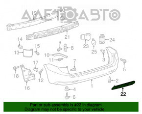 Reflectorul din spate al bara dreapta pentru Lexus GX470 03-09, nou, original OEM