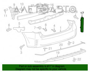 Отражатель заднего бампера левый Toyota Prius V 12-17 OEM