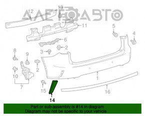 Reflector spate stânga pentru Lexus RX350 RX450h 16-19, nou, original OEM