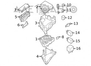 Blocul de siguranțe sub capotă pentru Subaru Forester 19- SK