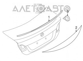 Spoilerul capacului portbagajului pentru BMW 335i e92 07-13