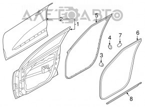 Уплотнитель дверного проема передний левый Kia Niro 17-22