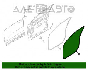 Garnitură de etanșare a ușii, dreapta față, Kia Sorento 16-20