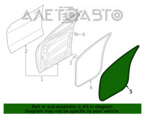 Уплотнитель дверного проема передний правый Hyundai Santa FE 19- новый OEM KOR