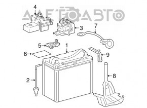 Terminalul negativ al bateriei Toyota Prius 2004-2009.