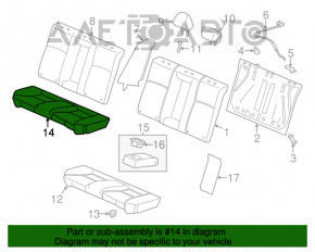 Rândul din spate al scaunelor, al doilea rând, pentru Honda Accord 16-17, material textil gri, necesită curățare chimică