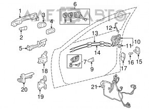 Проводка двери передней левой Lexus ES300h ES350 13-18 keyless