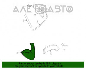 Bara de noroi spate dreapta Mini Cooper Countryman R60 10-16 nou OEM original