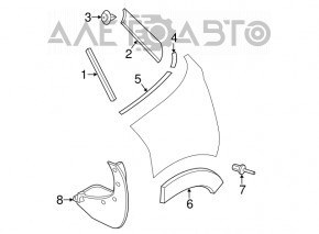 Bara de noroi spate dreapta Mini Cooper Countryman R60 10-16 nou OEM original