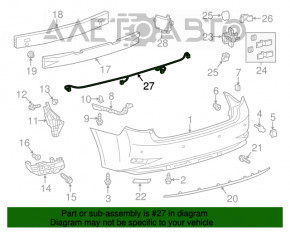 Проводка заднего бампера Lexus ES300h ES350 13-18 под парктроники