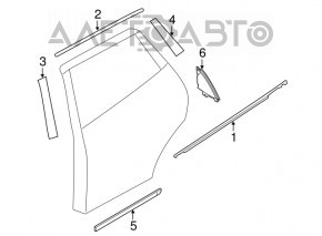 Capac usa interioara spate dreapta Nissan Rogue 14-20