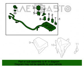 Blocul de siguranțe sub capotă pentru Subaru Forester 08-13 SH