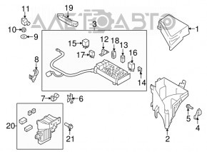 Corpul blocului de siguranțe sub capotă Subaru b9 Tribeca