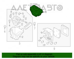 Capacul cutiei de siguranțe sub capotă pentru Subaru Outback 15-16