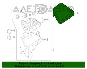 Capacul cutiei de sigurante sub capota Subaru Impreza 17-18 GK