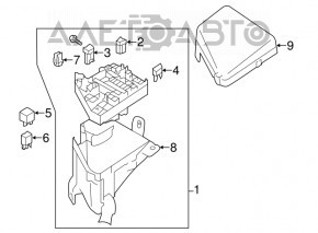 Capacul cutiei de sigurante sub capota Subaru Impreza 17-18 GK