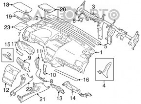 Capacul cutiei de siguranțe sub capotă pentru Subaru Forester 14-15 SJ