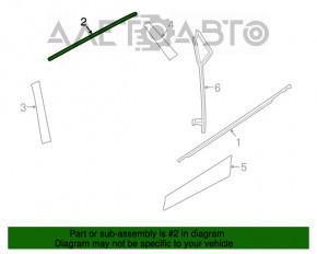 Garnitură ușă spate dreapta superioară Nissan Rogue Sport 17-19