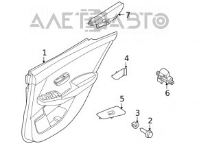 Capacul ușii din spate dreapta a Nissan Sentra 20- interior