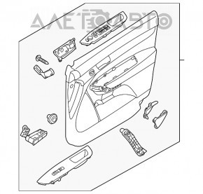 Обшивка двери карточка передняя левая Kia Sorento 10-15 черн