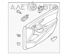 Capacul ușii, cartela frontală stânga Hyundai Elantra UD 11-13, aspect dorit.