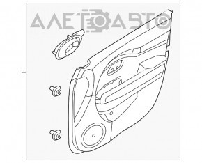 Capacul ușii, cartela frontală stânga Kia Soul 14-19