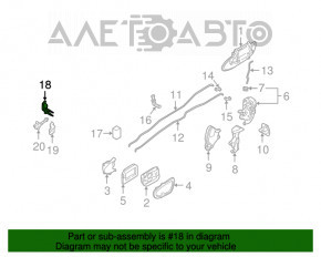 Buclele ușii din spate dreapta superioară Nissan Murano z50 03-08