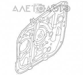 Geam electric cu motor, fata stanga, Kia Sorento 16-20, suportul este rupt