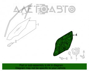 Geam electric cu motor fata dreapta Kia Soul 14-19