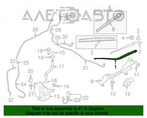 Frânghie de ștergător dreapta Mitsubishi Outlander Sport ASX 10-