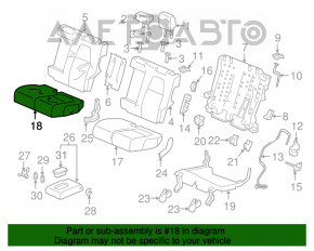 Rândul din spate al mașinii, al doilea rând, pentru Honda CRV 17-22, este din material textil combinat, negru și gri.