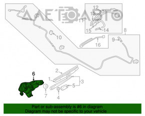 Trapezul spate al ștergătoarelor cu motor pentru Mitsubishi Outlander Sport ASX 10-