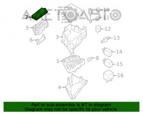 Capacul blocului de relee sub capota Subaru Forester 19- SK