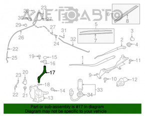 Duza gatului stergatorului parbrizului Mitsubishi Outlander 14-21 fara capac