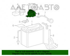 Clemă plus baterie Toyota Prius 2004-2009 cu bloc de siguranțe.