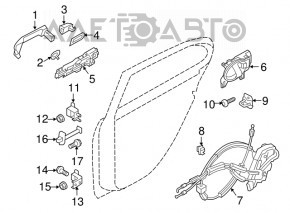 Capacul mânerului exterior dreapta față Nissan Versa Note 13-19