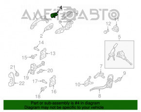 Capacul mânerului exterior stânga față Kia Sorento 16-20