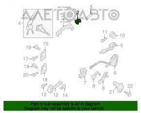 Capacul manerului exterior stânga față Hyundai Elantra UD 11-16 nou OEM original