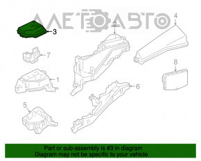 Capacul cutiei de siguranțe sub capotă Toyota Camry v55 15-17 2.5 SUA dreapta