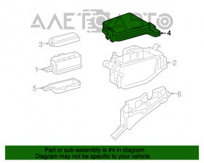 Capacul cutiei de siguranțe sub capotă Toyota Highlander 14-16 3.5 complet asamblat din 2 piese