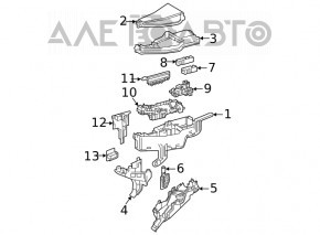 Montare capacul superior al blocului de siguranțe sub capota stângă Toyota Highlander 20-22