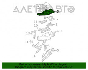 Capacul superior al cutiei de siguranțe sub capotă stânga Toyota Highlander 20-