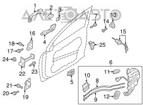 Capac mâner exterior dreapta față Kia Optima 11-15 nou original OEM